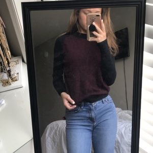Black and Maroon Sweater